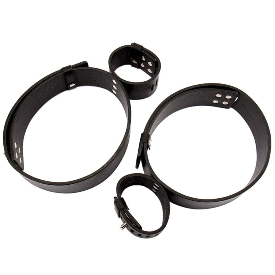 Adjustable Leather Thigh Cuffs BDSM, gallery view 2