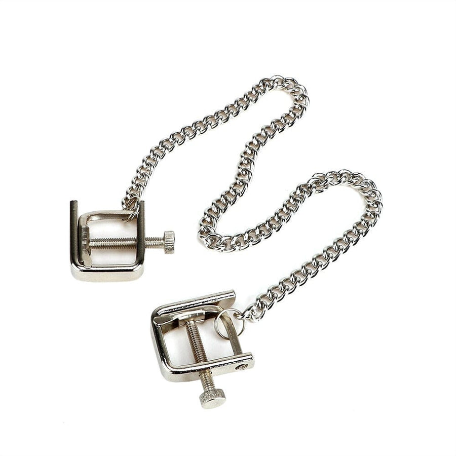 BDSM Metal Chain Adjustable Nipple Clamp, gallery view 2