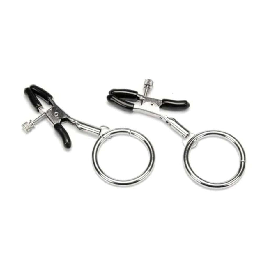 BDSM Flirting Rings Silver Nipple Clamps, gallery view 2