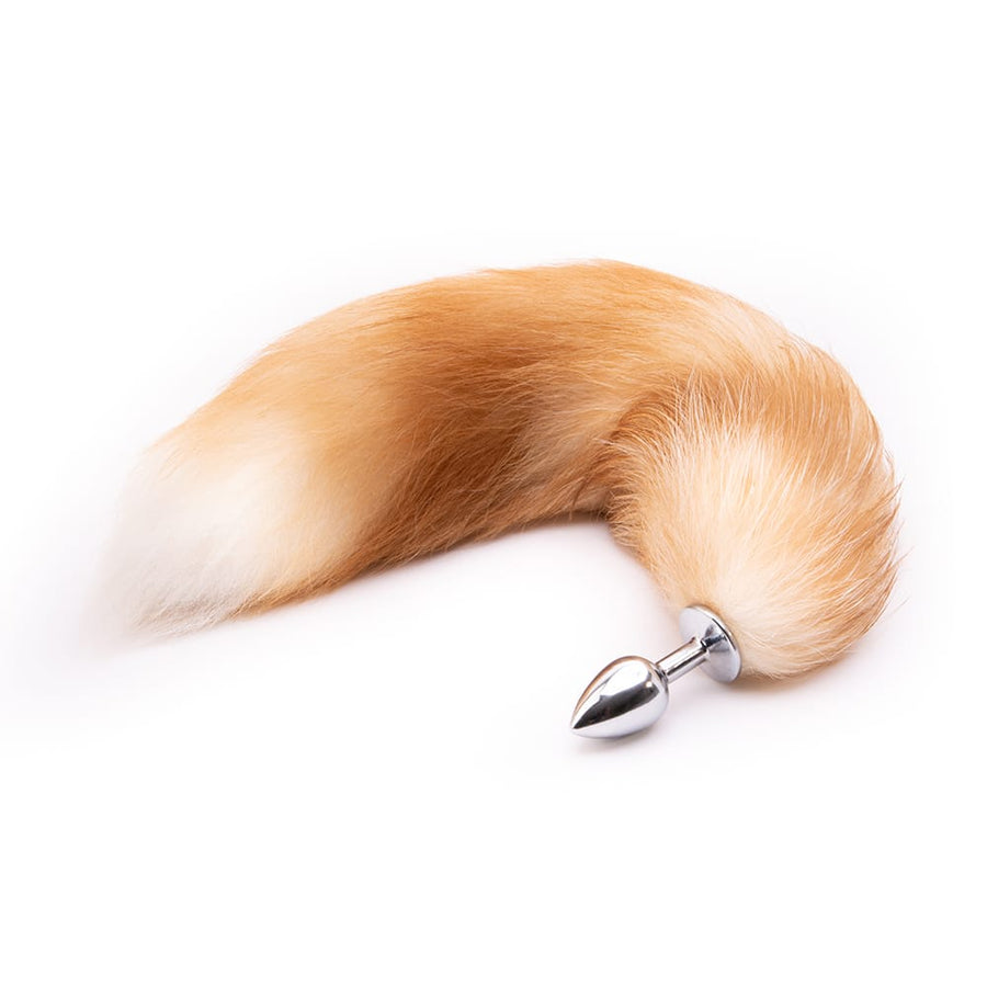 16" - 17" Fox Tail Metal Butt Plug, gallery view 4