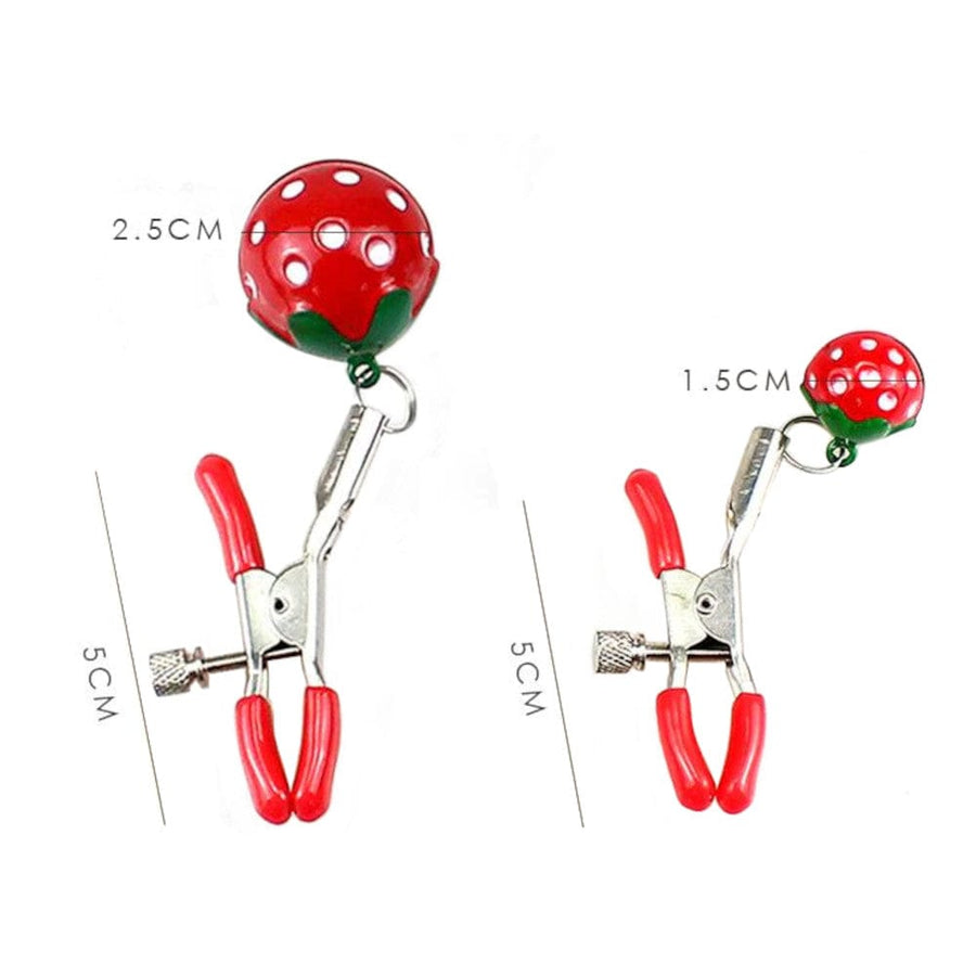 BDSM Strawberry Red Tit Clamps, gallery view 5