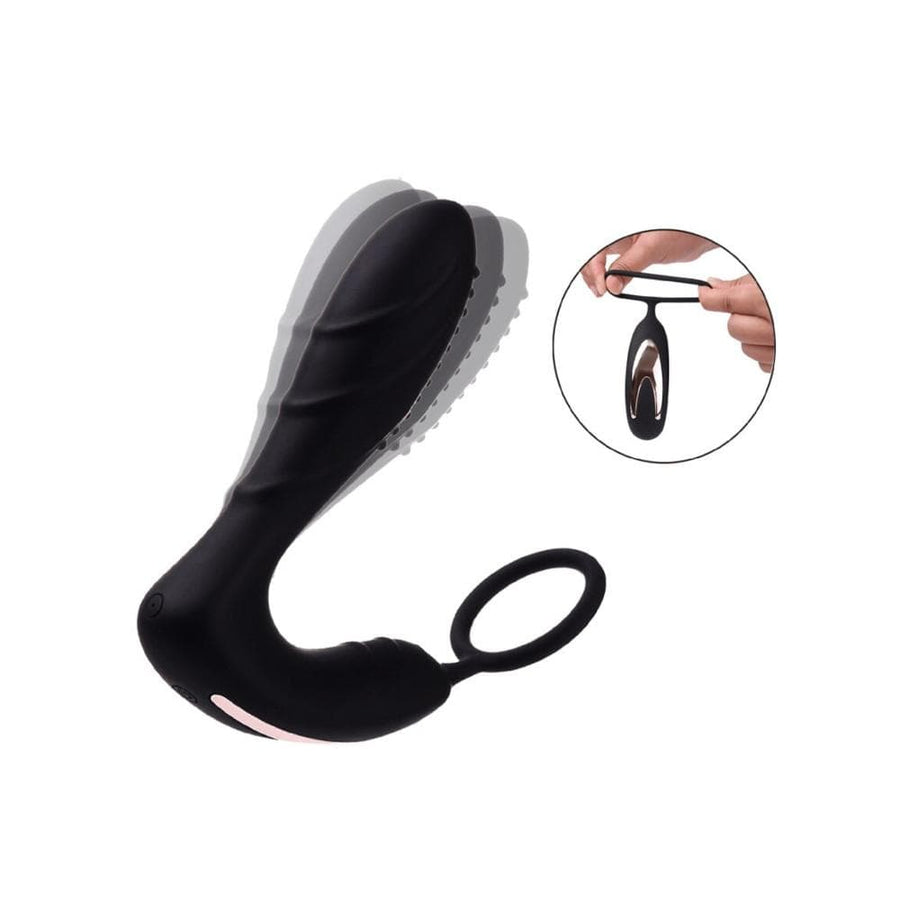 Prostate Pleasure Vibrating Anal Cock Ring BDSM, gallery view 3
