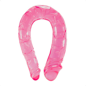 Double-Headed Colored Jelly Pink Dildo BDSM