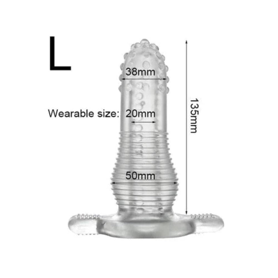 Reusable Clear Latex Penis Sheath BDSM, gallery view 2