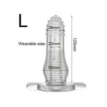 Load image into Gallery viewer, Reusable Clear Latex Penis Sheath BDSM
