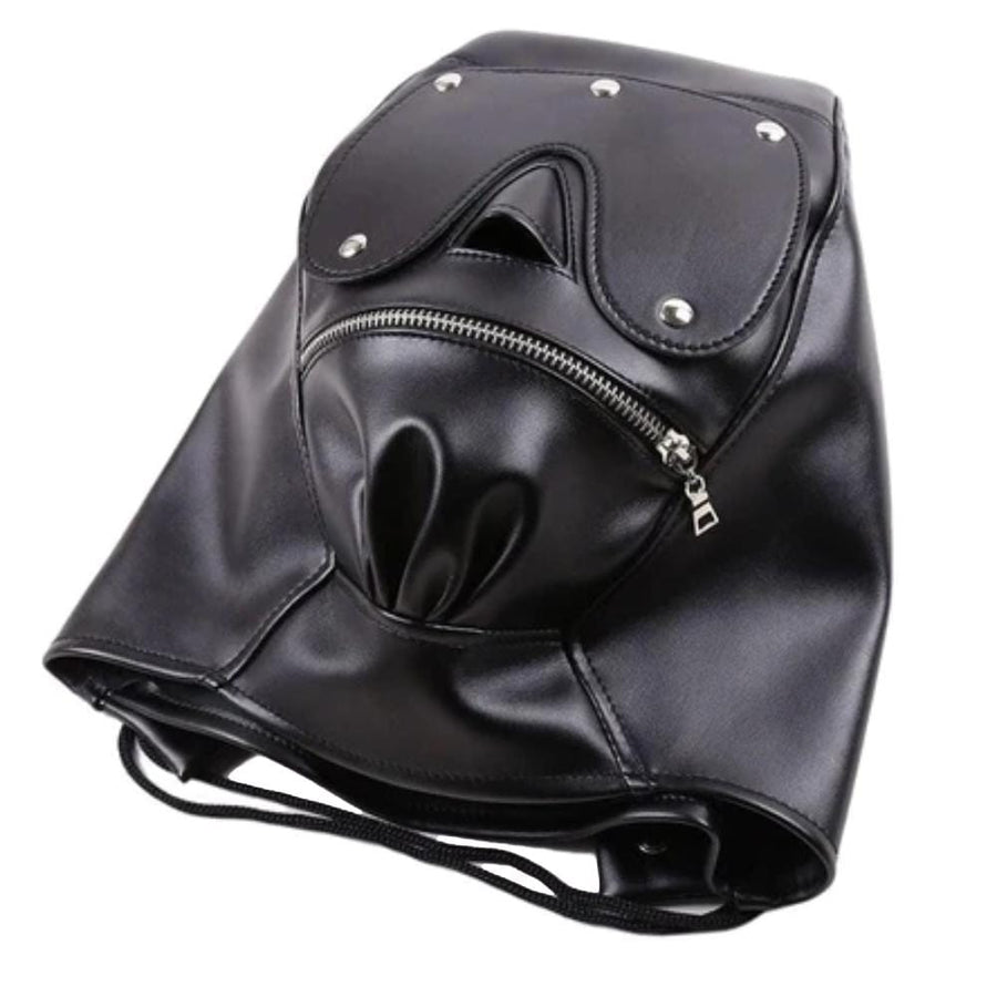 BDSM Slave's Black Zipper Mask, gallery view 4