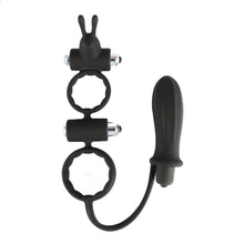 Load image into Gallery viewer, Pure Delight Cock Ring With Anal Stimulator BDSM
