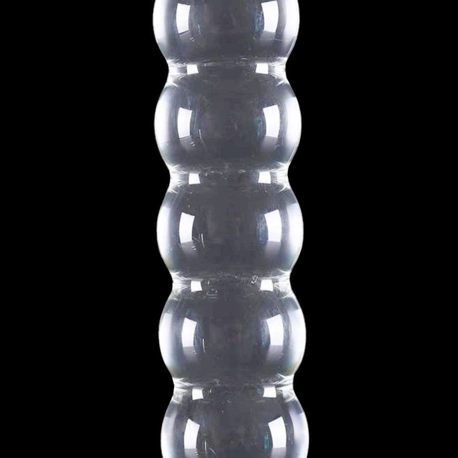 Luxurious Beaded 10 Inch Large Glass Dildo BDSM, gallery view 3