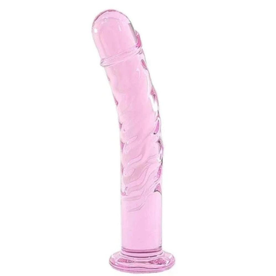 Glassy Bestie Crystal Pink Dildo BDSM, gallery view 2