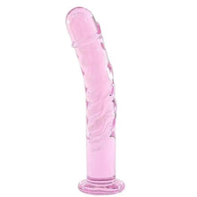 Load image into Gallery viewer, Glassy Bestie Crystal Pink Dildo BDSM
