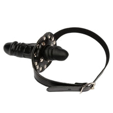 Load image into Gallery viewer, Sadistic Mouth Restraint Chin Strap Dildo BDSM
