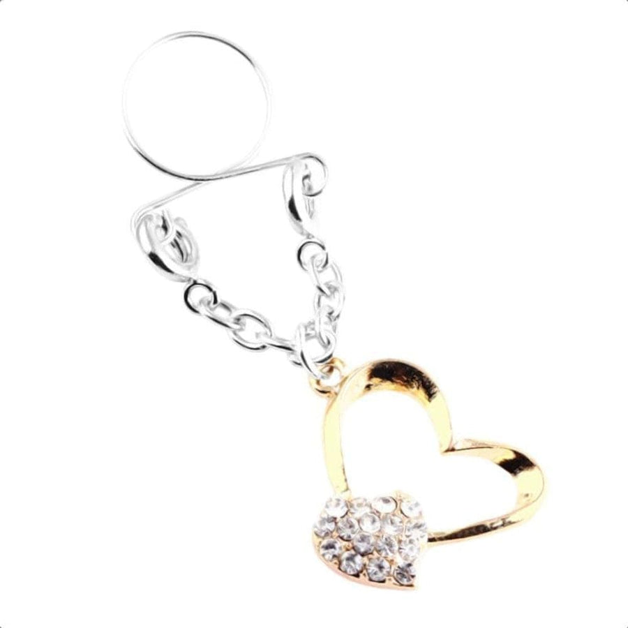 BDSM Dangling Heart Clip-on Nipple Jewelry, gallery view 5