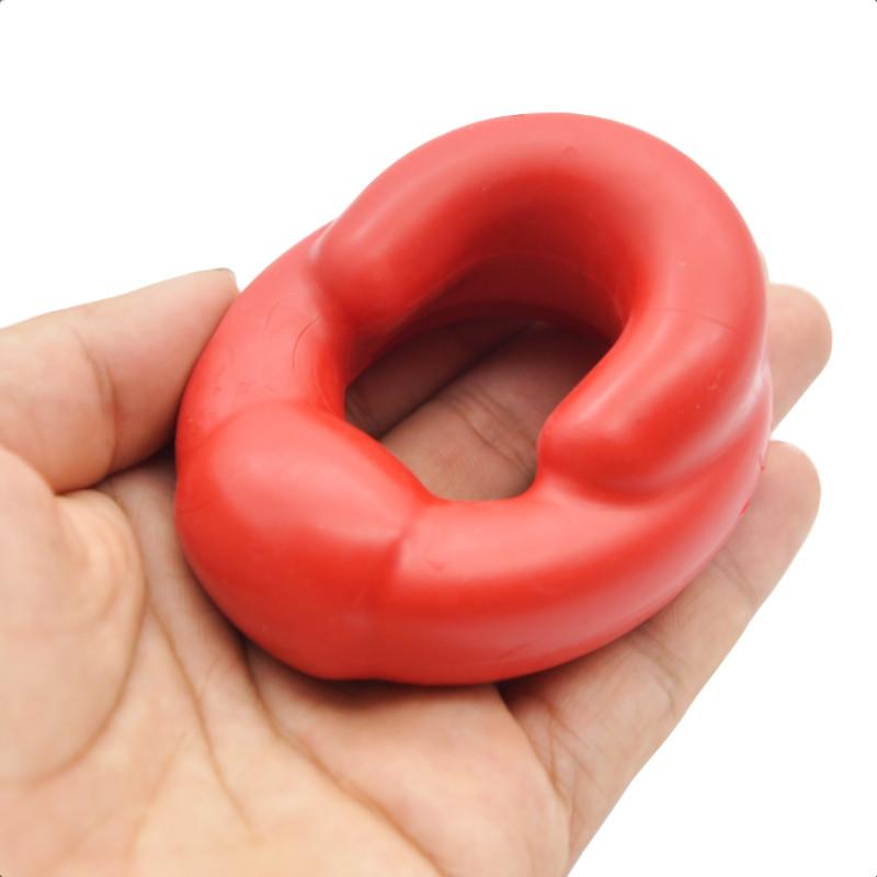 Red Silicone Cock and Ball Ring BDSM, gallery view 5