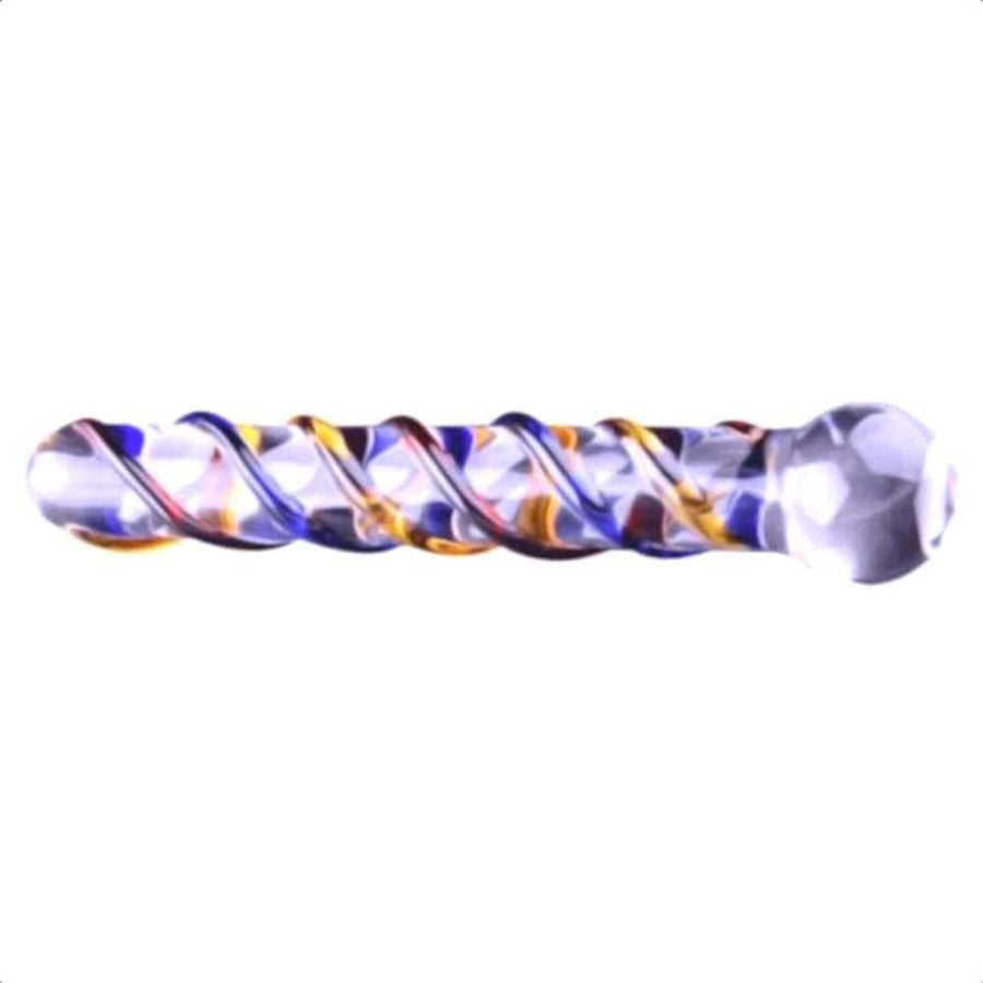 Twirling Sensations 7 Inch Glass Dildo BDSM, gallery view 3