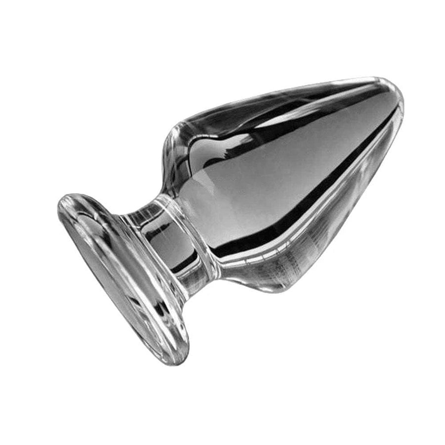 3 Sizes Large Transparent Glass Butt Plug, gallery view 5