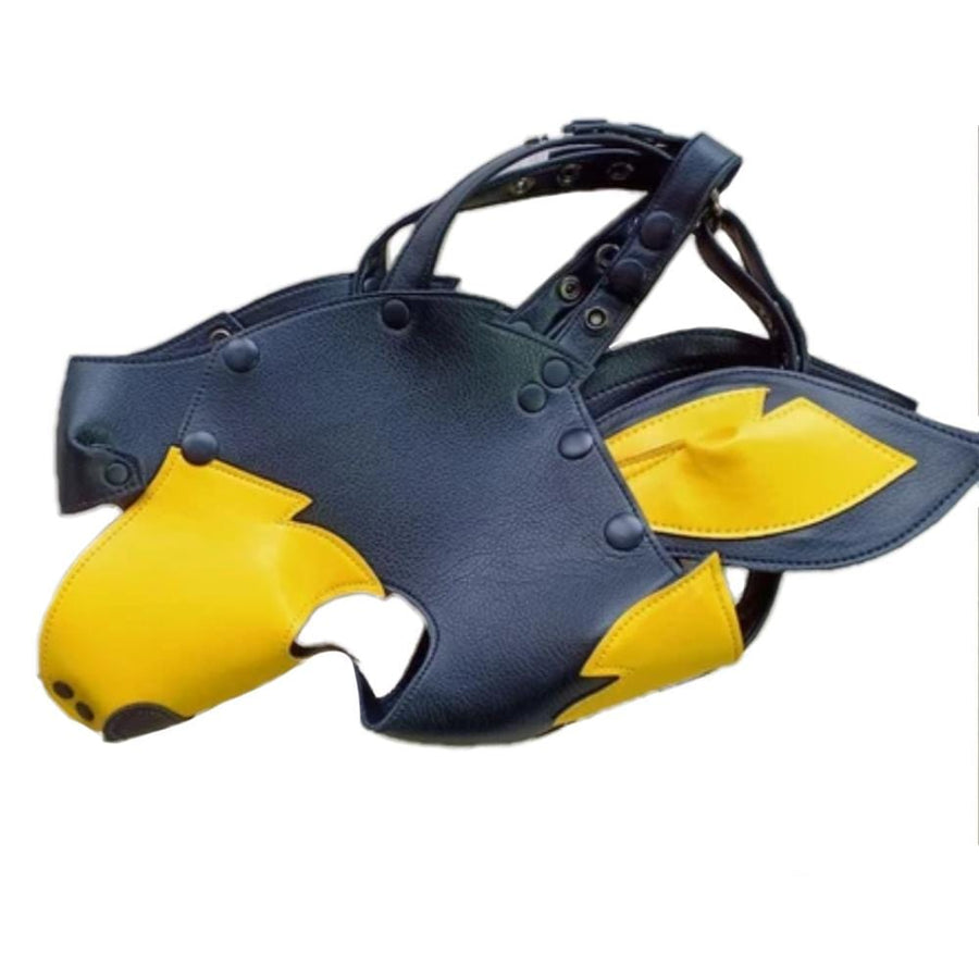 Two-Toned Leather Dog Hood BDSM, gallery view 2
