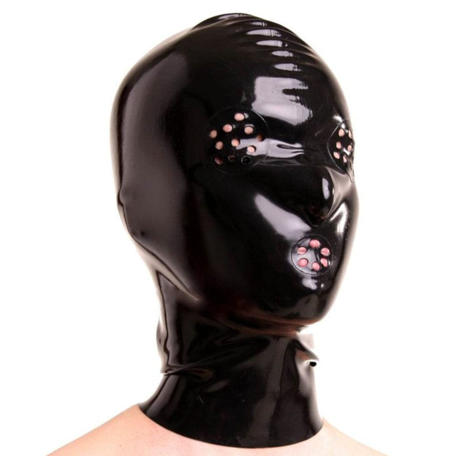 Slave Humiliation Latex Bondage Hood BDSM, gallery view 2