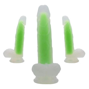 Luminous Jelly 7 Zoll Dildos, die im Dunkeln leuchten, BDSM