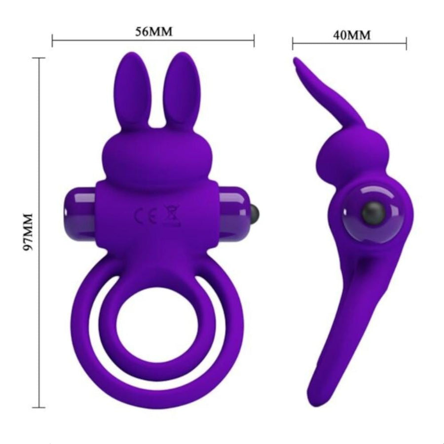 Dual Cock Ring | Lock 10-Speed Rabbit Cock Ring BDSM, gallery view 7