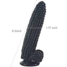 Load image into Gallery viewer, Realistic Black Corn Dildo With Suction Cup BDSM
