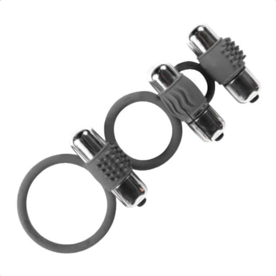 Vibrating Triple Cock Ring Erection Lock product view