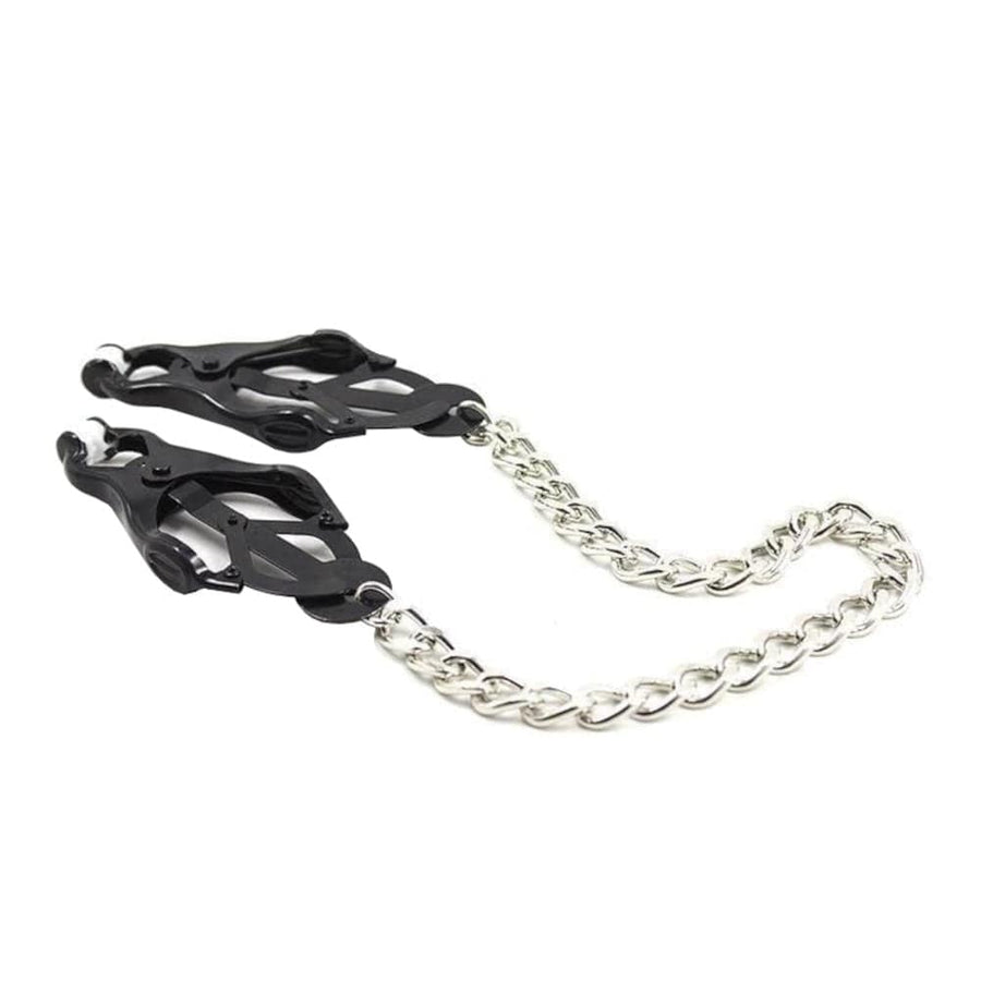 BDSM The New Black Butterfly Nipple Clamps With Chain, gallery view 2