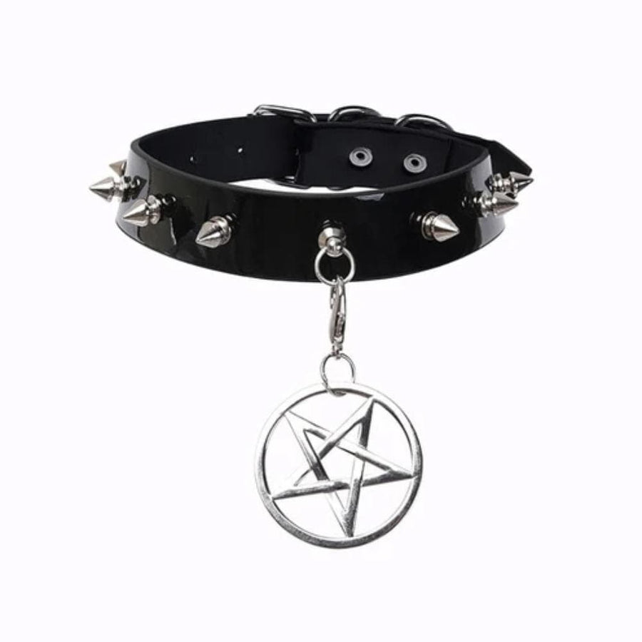 Black Gothic Talisman Pendant Collar, gallery view 2