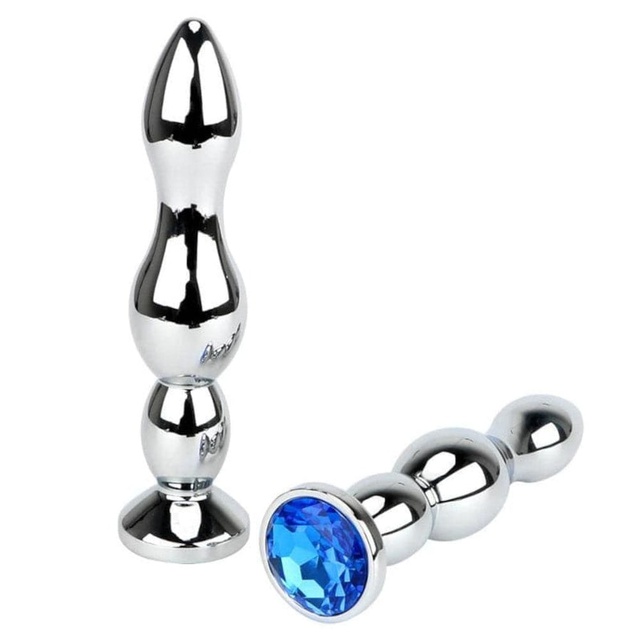 Stainless Tower Jeweled Butt Plug BDSM, gallery view 3