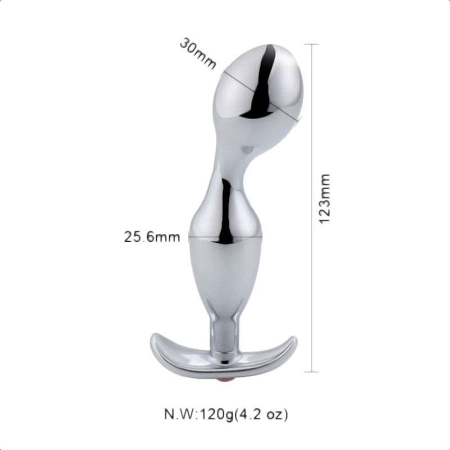 Jeweled Stainless Metal Butt Plug BDSM, gallery view 14