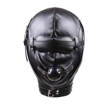 Lade das Bild in den Galerie-Viewer, Sensorische Deprivation Leder Sklavenhaube BDSM
