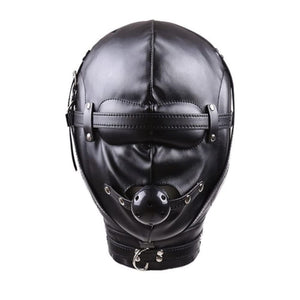 Sensorische Deprivation Leder Sklavenhaube BDSM