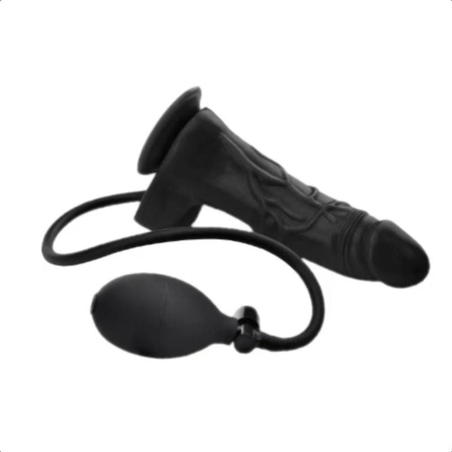 Black Penile Stimulation Inflatable Dildo BDSM, gallery view 4