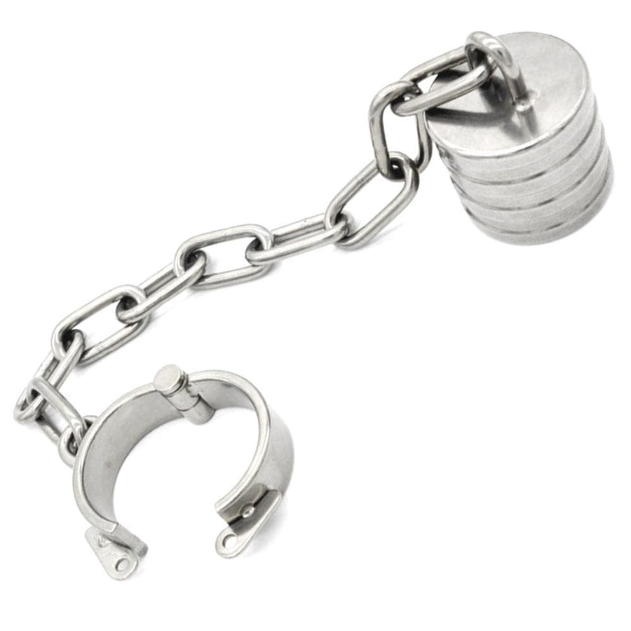 No Frills Metallic Scrotum Stretcher BDSM, gallery view 2
