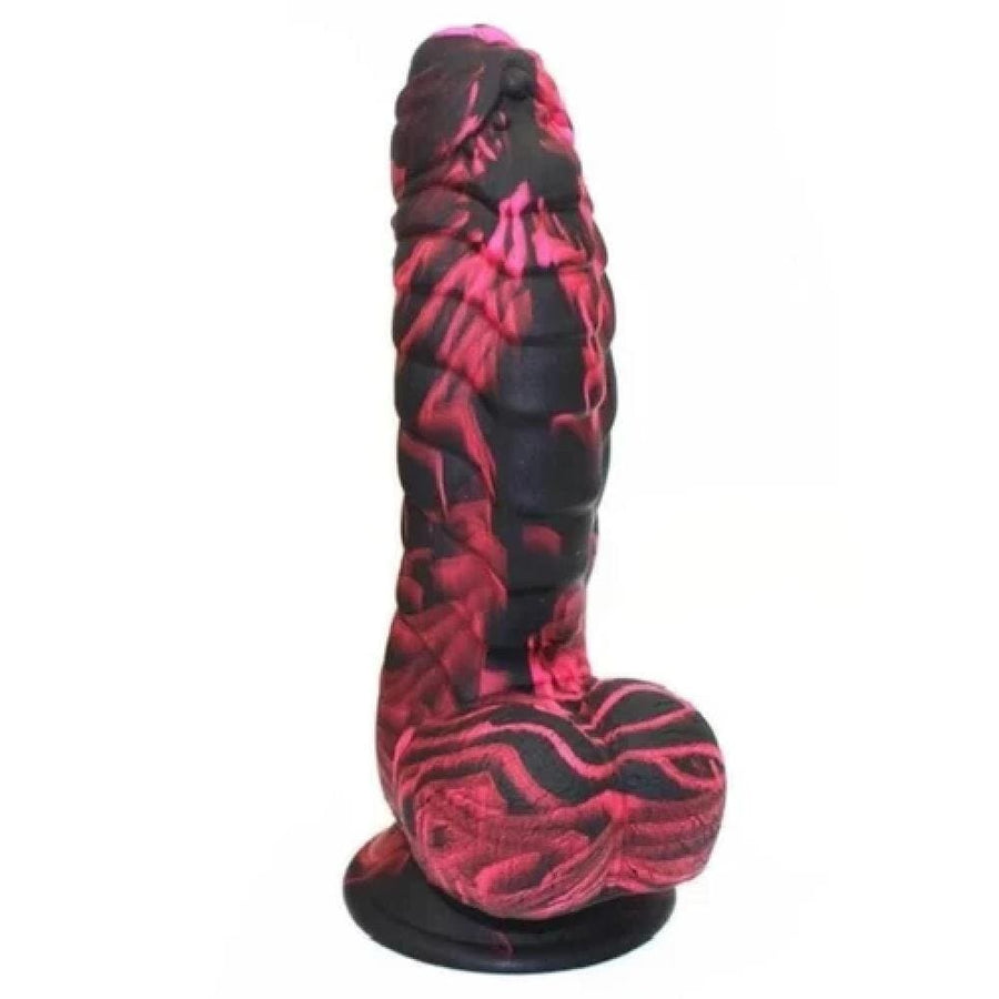 Dragon Scale 7 Inch Dildo With Balls and Suction Cup, gallery view 2