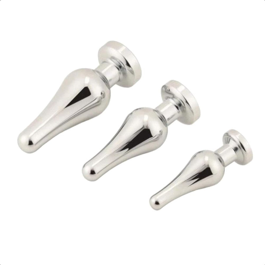 BDSM Shaped Jeweled Butt Plug 3-Piece Set, gallery view 3