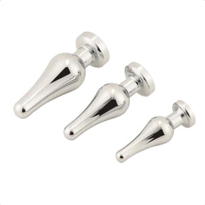 BDSM Butt Plug in Form eines Edelsteins, 3-teiliges Set