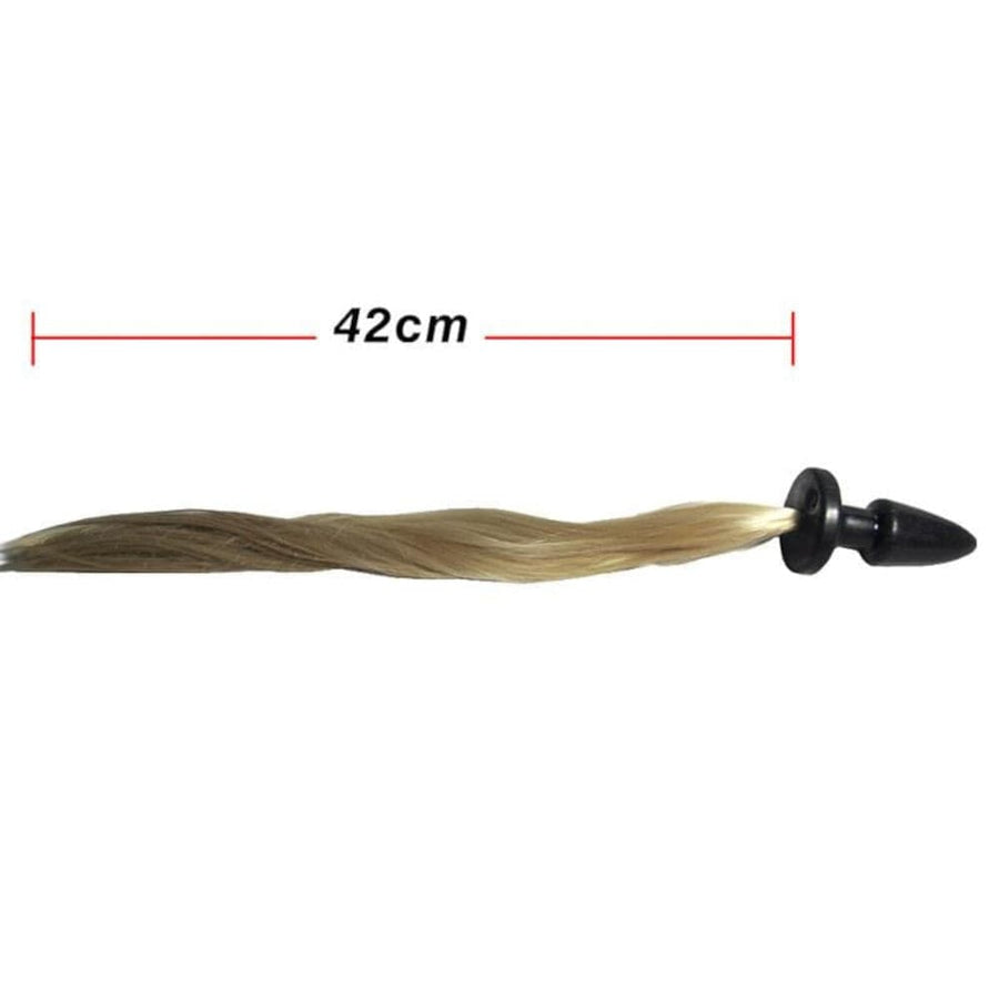 Silky Blonde Horse Tail Butt Plug, gallery view 6