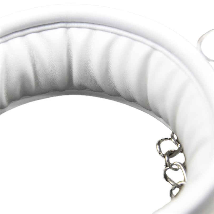 White Creamy Sub Collar With Leash, gallery view 3