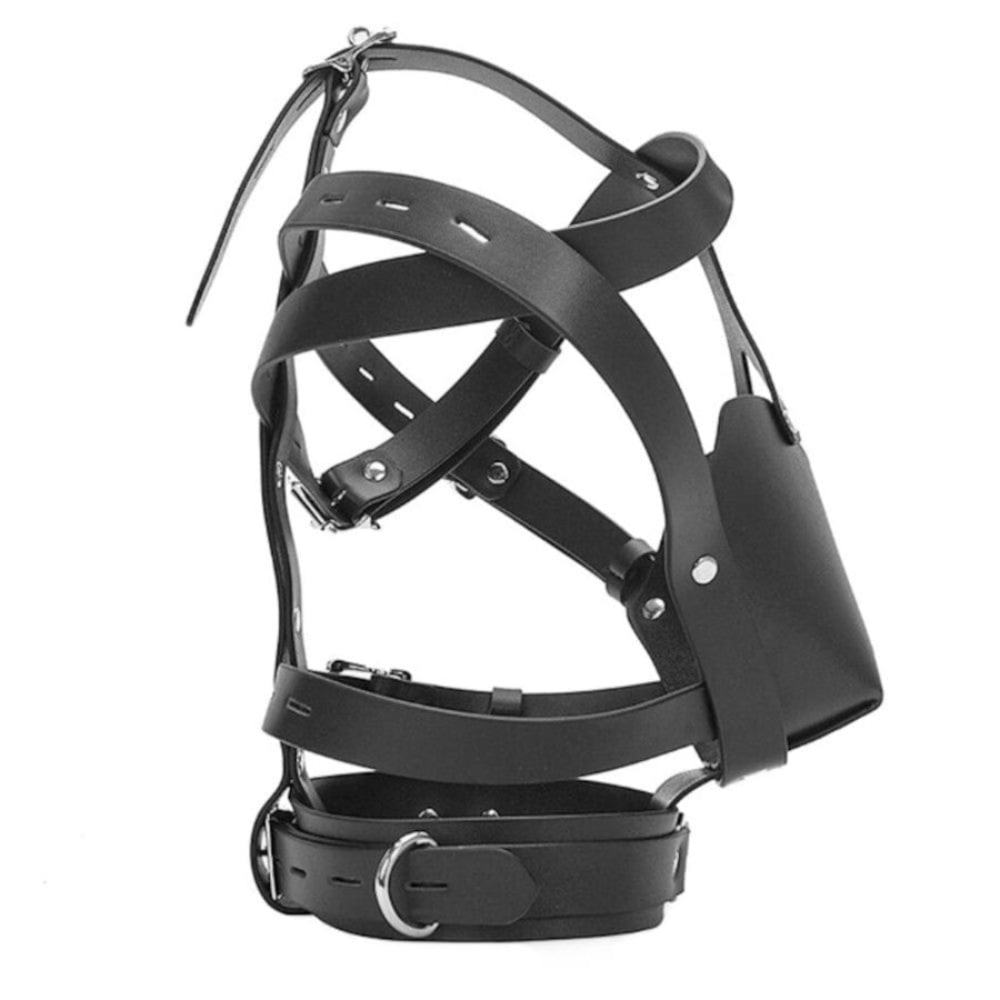 Ruthless Punishment Leather Muzzle Mask BDSM, gallery view 3