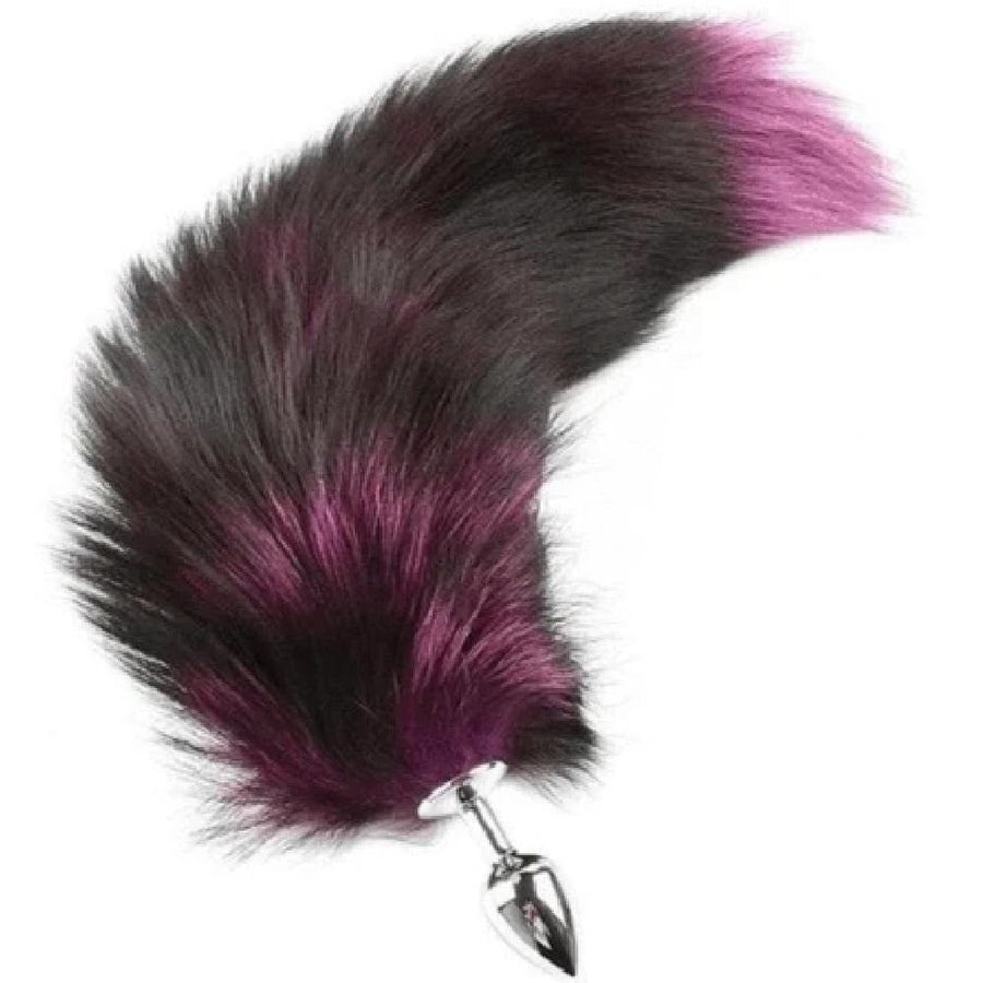 Super Fluffy and Colorful Foxy Tail Butt Plug BDSM, gallery view 2