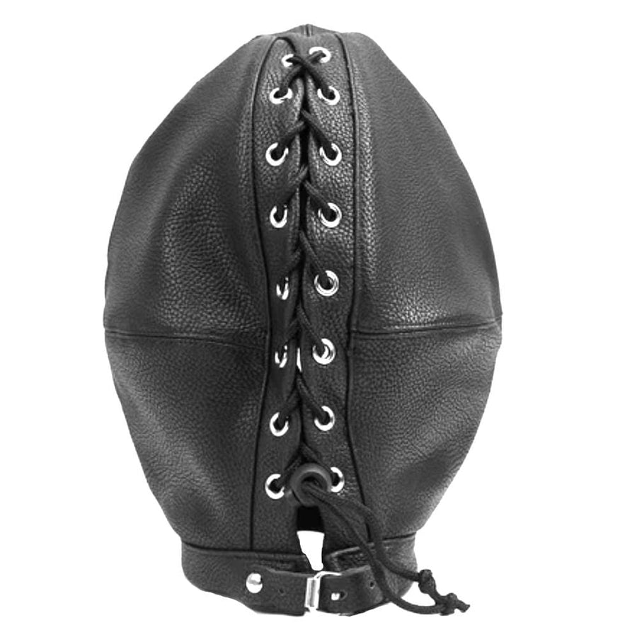 Deviant's Leather Bondage Hood BDSM product view
