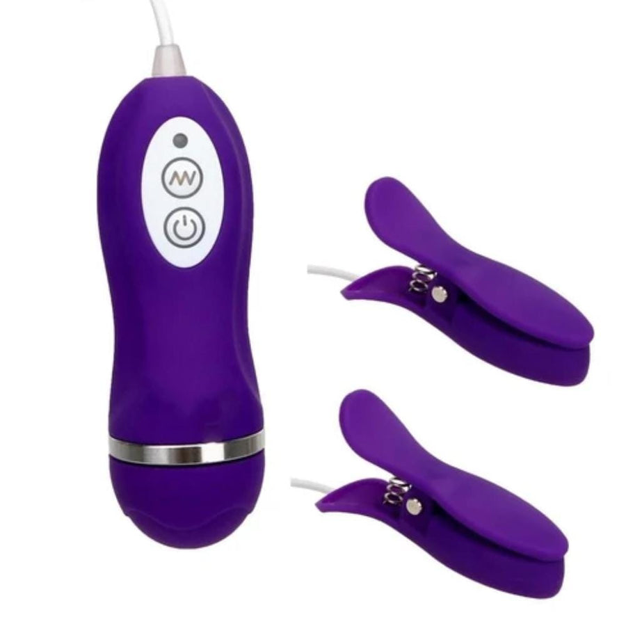 BDSM Foreplay Ally Vibrating Nipple Clamps, gallery view 2