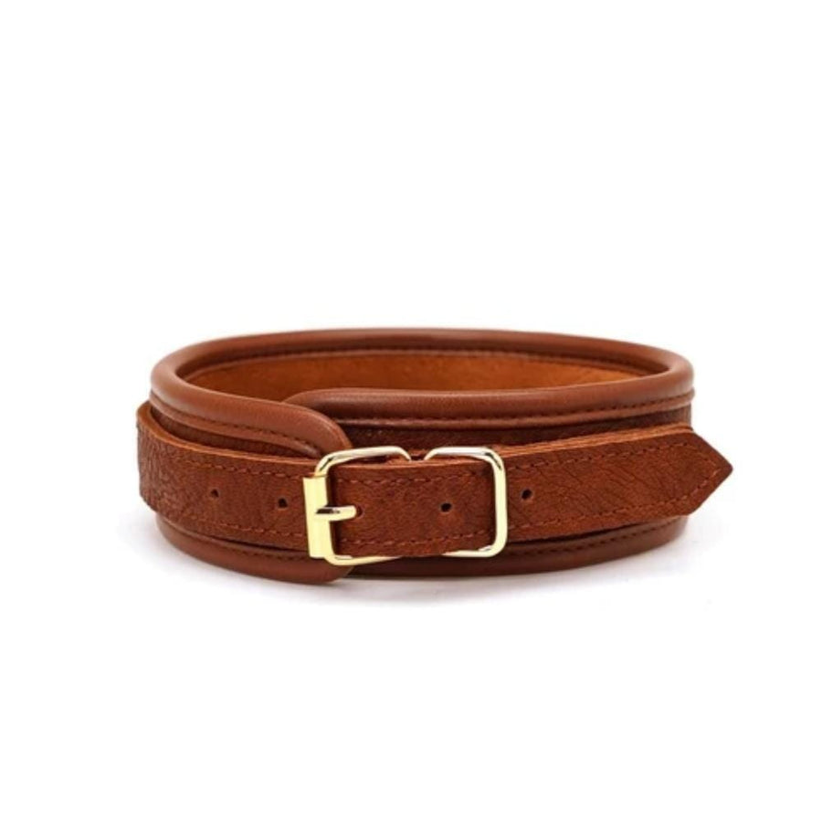 Premium Brown Designer S&M Collar, gallery view 4