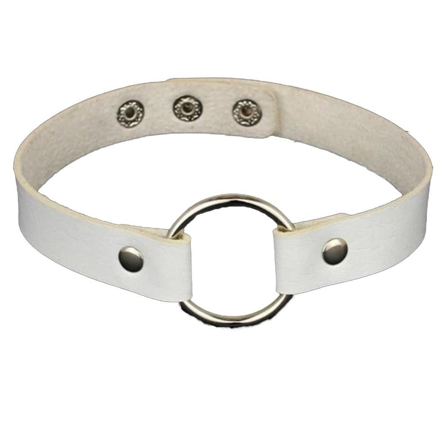 BDSM Colorful Synthetic Leather Choker, gallery view 3