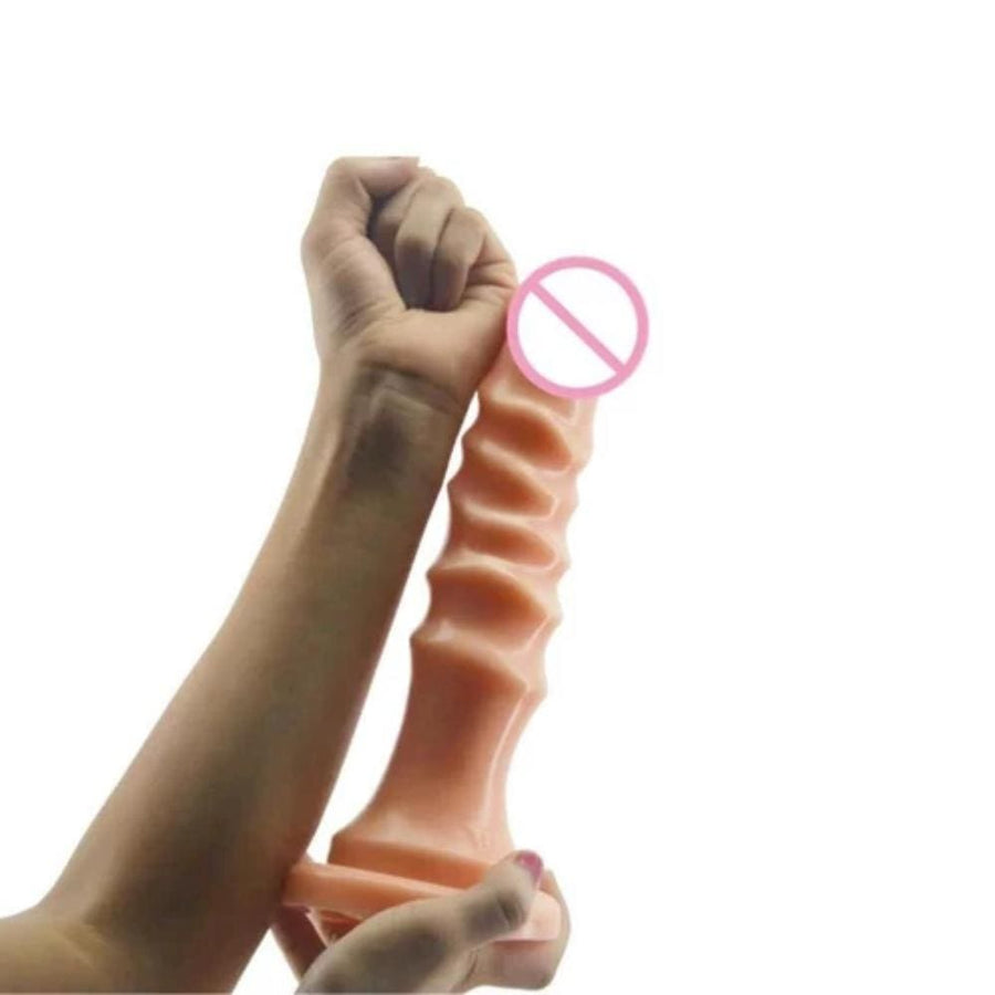 10 Inch Wavy Ridges Flexible Dildo, gallery view 2