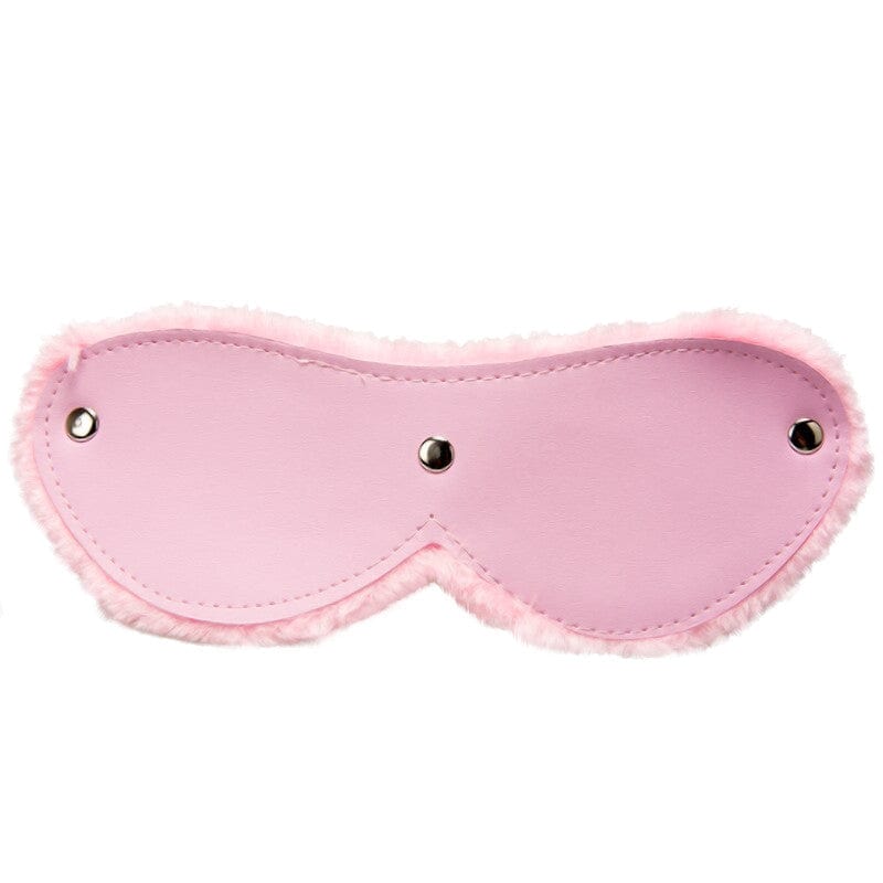 Pink Furry Bondage Blindfold BDSM, gallery view 2