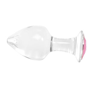 Glas-Buttplug mit Schmucksteinen, 4er-Set, BDSM