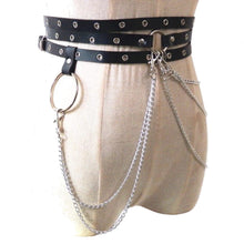 Lade das Bild in den Galerie-Viewer, Leder und Ketten BDSM Gürtel BDSM
