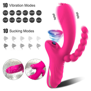 3 in 1 Clitoris Sucker Vibrator