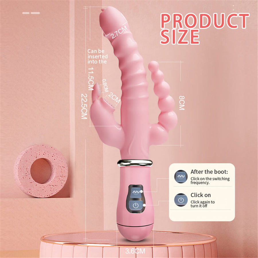 3 In 1 Dildo Rabbit Vibrator, gallery view 5